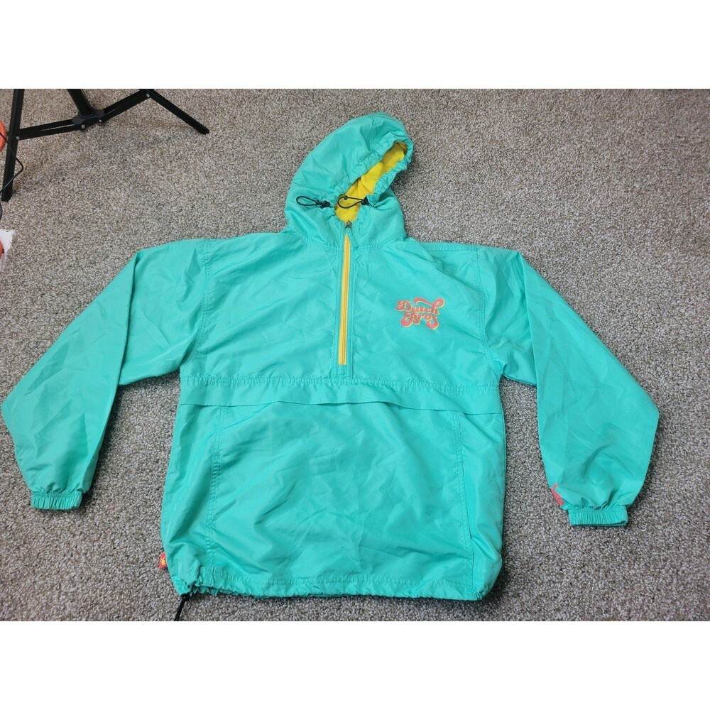 Dutch Bros Mint Green Anorak Pullover windbreaker
